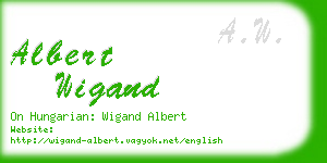 albert wigand business card